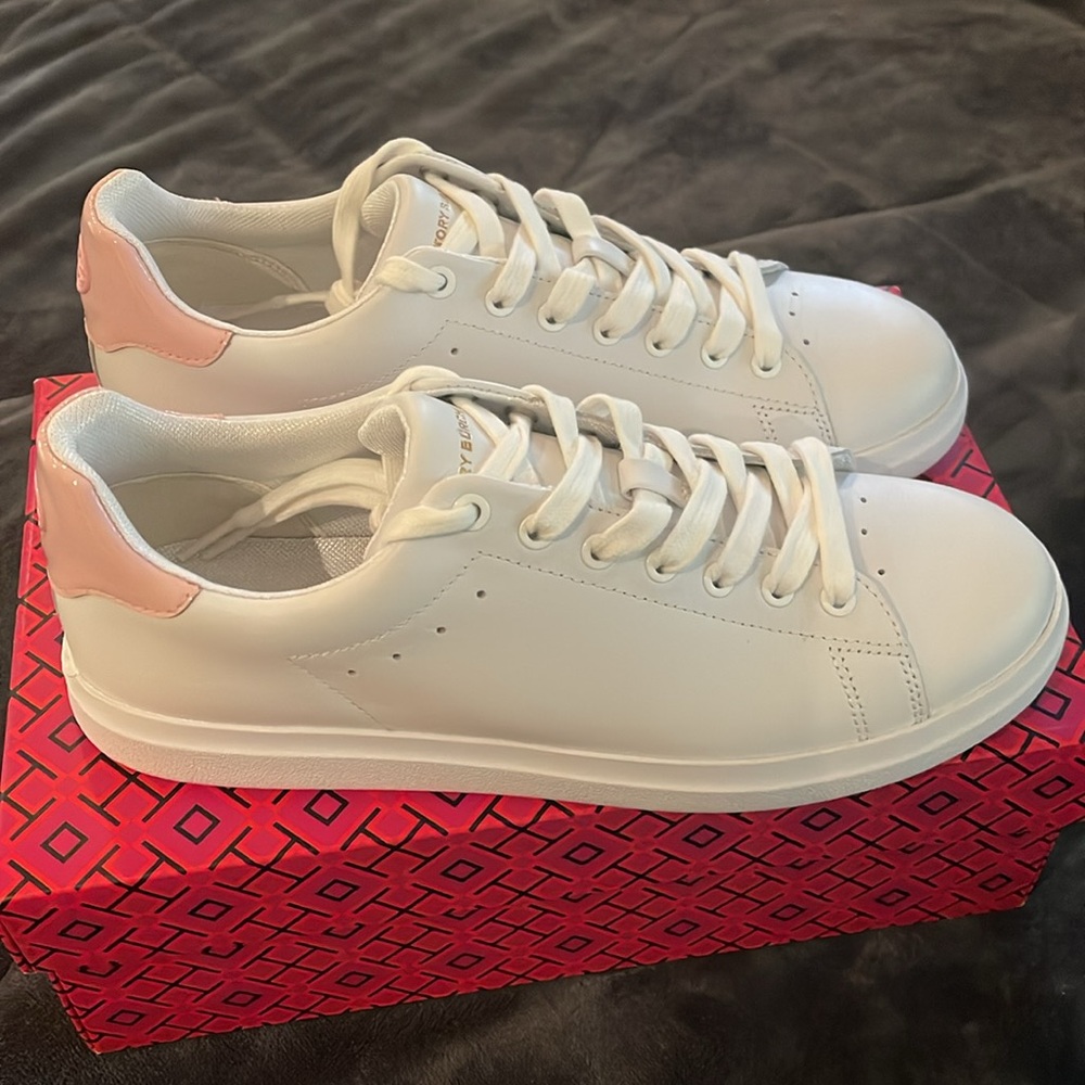 Brand New/Never Worn- Tory Burch Howell Court Sneaker-Leather, Size 8